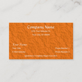 Cartes de visite de papier chiffonnés par orange