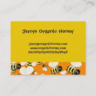 Cartes de visite de papier peint d'abeille