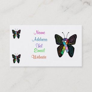 Cartes de visite de papillon d'autisme