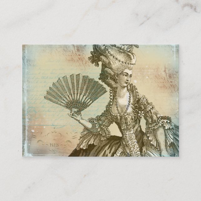 Cartes de visite de parchemin de Marie Antoinette (Devant)