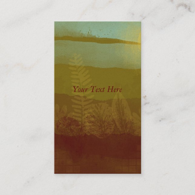 Cartes de visite de paysage d'automne (Devant)