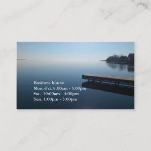 cartes de visite de paysage de lac et de ponton
