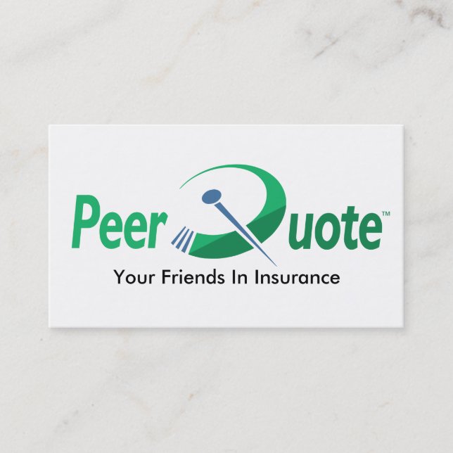 Cartes de visite de PeerQuote (Devant)