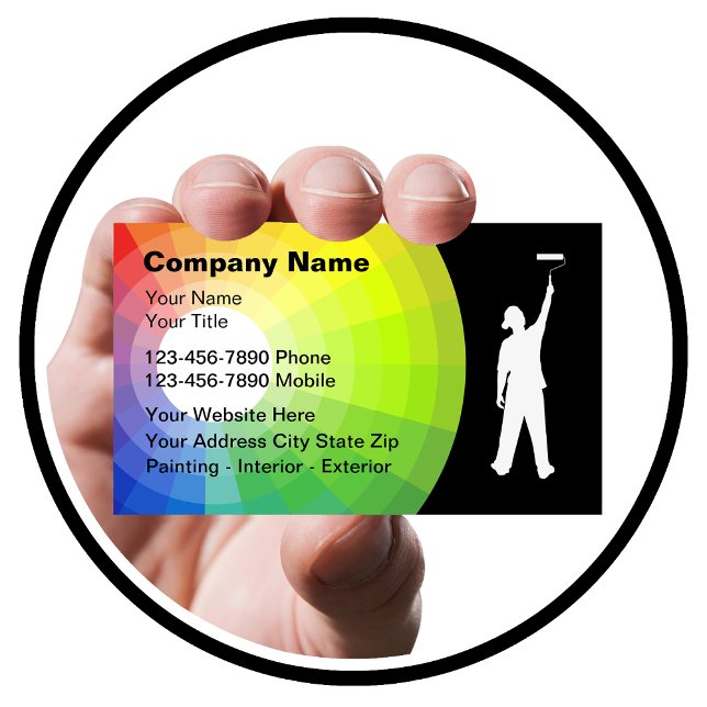 Cartes de visite de peintre (Painter business cards by Custom Business Cards)