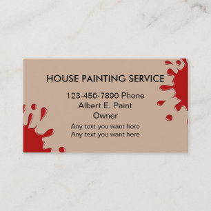 Cartes de visite de peintre de Chambre
