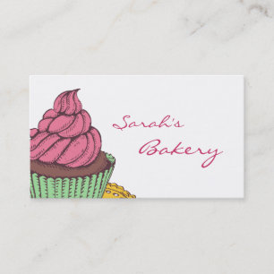 Cartes de visite de petit gâteau de boulangerie