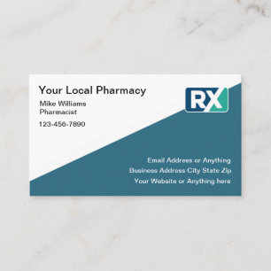 Cartes de visite de pharmacie à logo moderne