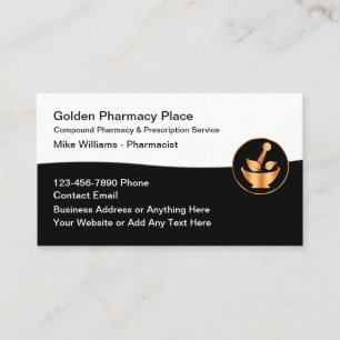 Cartes de visite de pharmacie de luxe pour pharmac