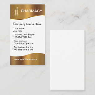 Cartes de visite de pharmacie élégantes
