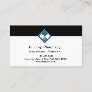 Cartes de visite de pharmacie pour pharmacien de d