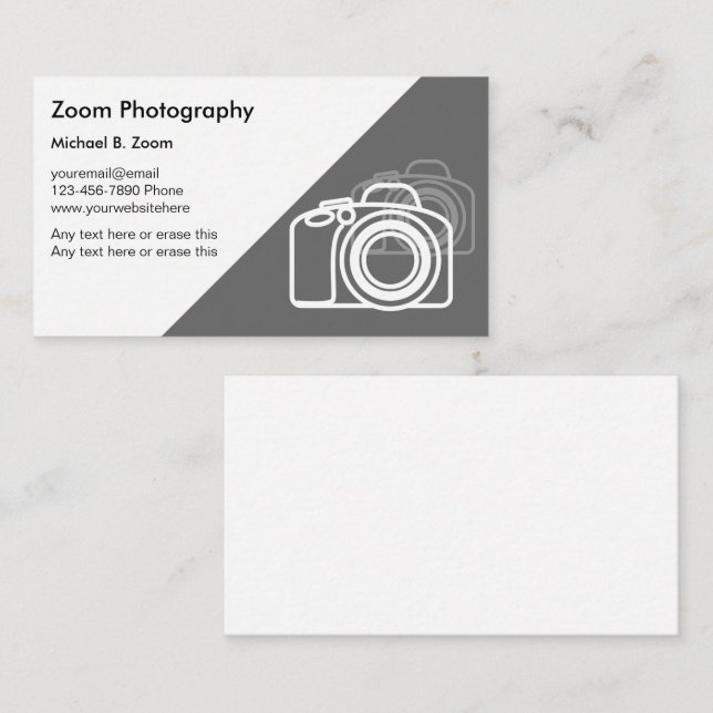 Cartes de visite de photographe (Devant / Derrière)
