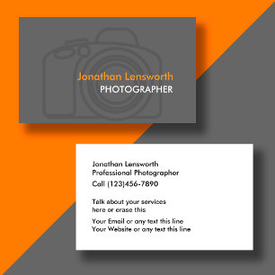 Cartes de visite de photographe