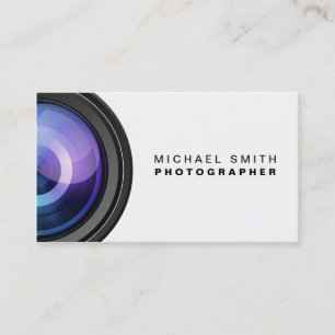 Cartes de visite de photographe professionnel avec