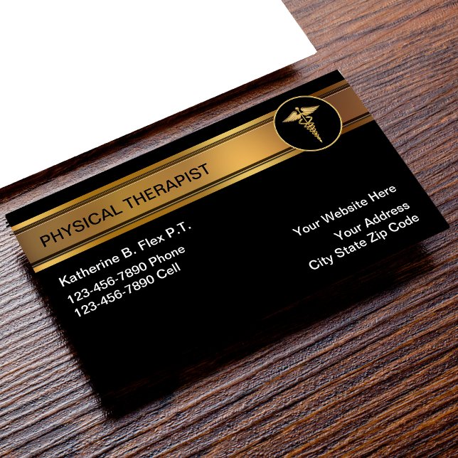 Cartes de visite de physiothérapeute (Classy physical therapist)