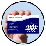 Cartes de visite de physique sportif<br><div class="desc">Sports cartes de visite de physiothérapie avec design moderne simple qui comprend une combinaison de couleur bleue et blanche avec couleur arrière - plan bleue vous pouvez customiser et texte vous pouvez facilement changer la disposition ou le style pour faire ce travail pour vous. Conçu pour un physiothérapeute, une réadaptation...</div>