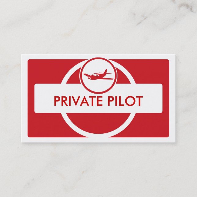 Cartes de visite de pilotes de petits avions blanc (Devant)