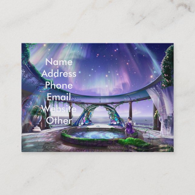 Cartes de visite de piscine d'imaginaire (Devant)