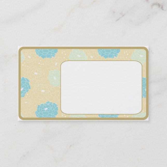 Cartes de visite de pivoine (Devant)