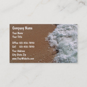 Cartes de visite de plage
