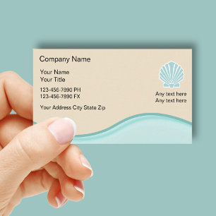 Cartes de visite de plage
