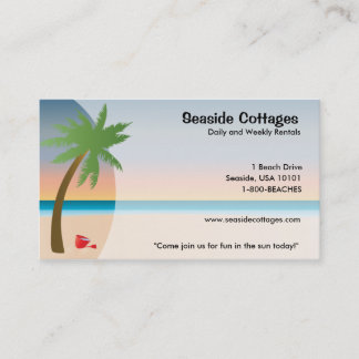 Cartes de visite de plage ou d'Oceanside