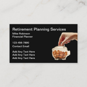 Cartes de visite de planificateur financier de ges