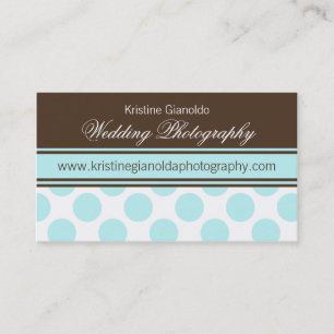 Cartes de visite de points de brun et d'Aqua de