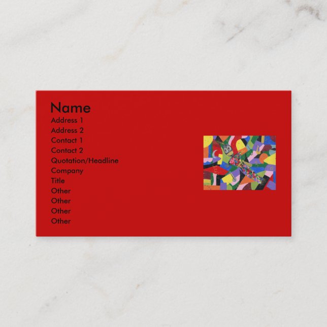 Cartes de visite de poupée de vaudou (Devant)