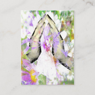 Cartes de visite de prière de mains de prière de