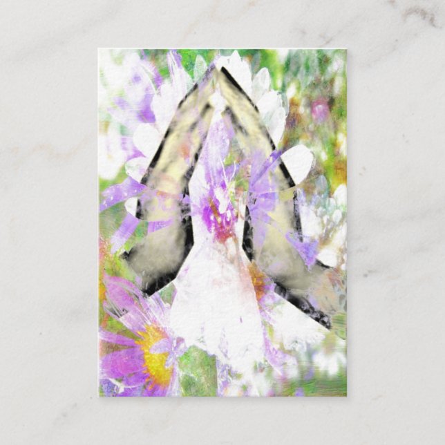 Cartes de visite de prière de mains de prière de (Devant)