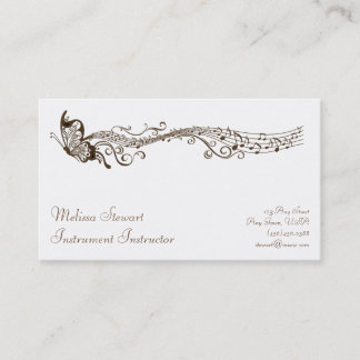 Cartes de visite de professeur de musique de