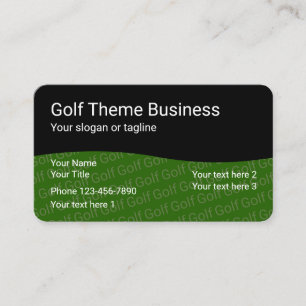 Cartes de visite de professionnel de golf