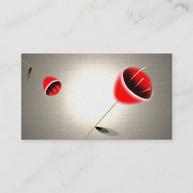 Cartes de visite de profil de designer or Poppy (Devant)