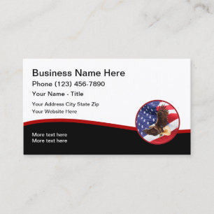 Cartes de visite de profil d'entreprise patriotiqu