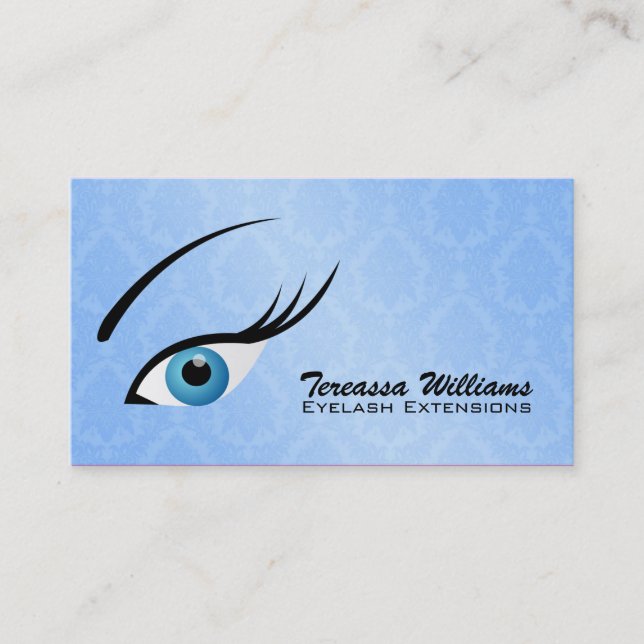 Cartes de visite de prolongements de cil (Devant)