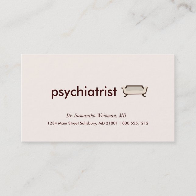 Cartes de visite de psychiatre (Devant)