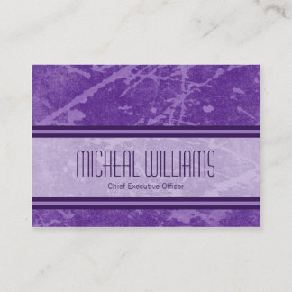 Cartes de visite de Purple Modern Large CEO