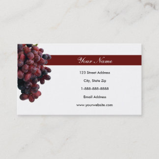 Cartes de visite de raisins rouges