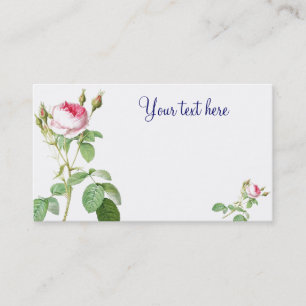 Cartes de visite de Redoute Rose