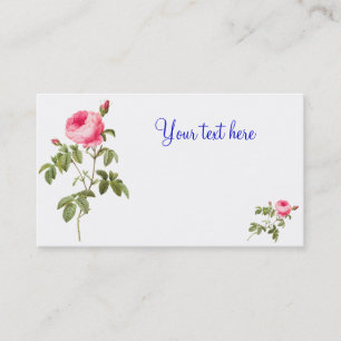 Cartes de visite de Redoute Rose Rose