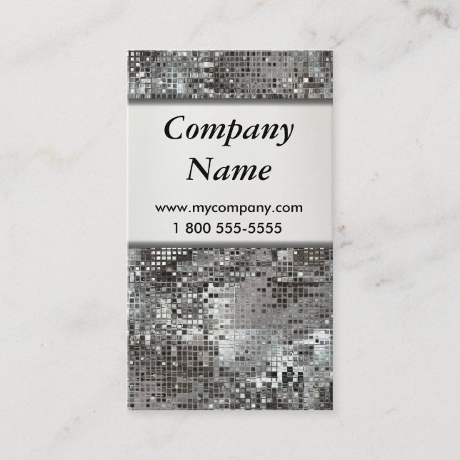 Cartes de visite de regard de paillettes (Devant)