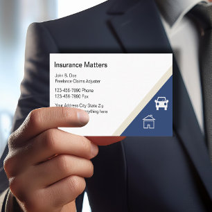 Cartes de visite de régleur de réclamations