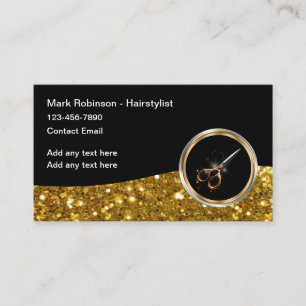 Cartes de visite de rendez-vous de coiffeur Glitzy