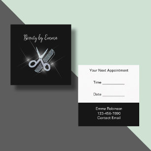 Cartes de visite de rendez-vous Glitzy Hairstylist