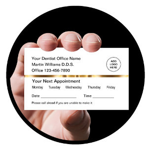 Cartes de visite de rendez-vous Médicales classiqu