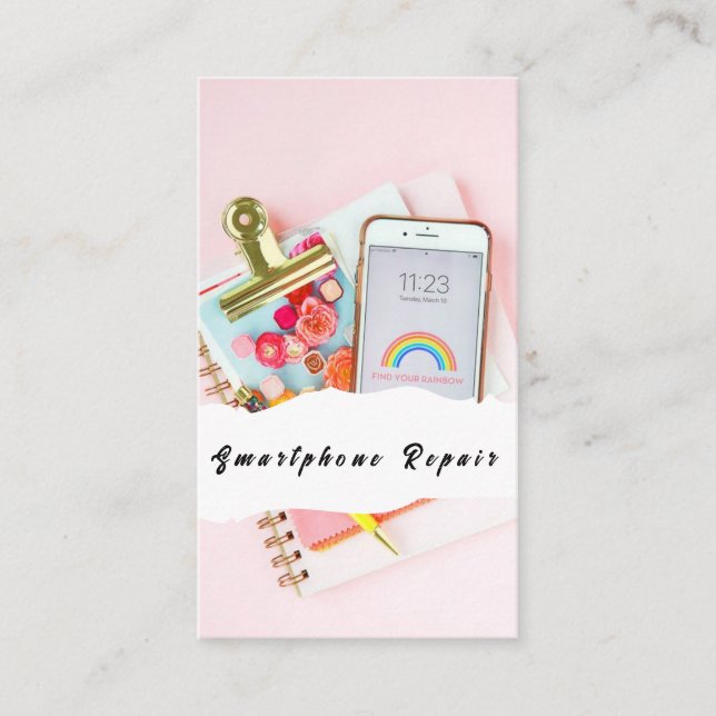 Cartes de visite de réparation de téléphone portab (Devant)