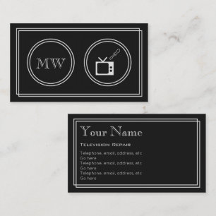 Cartes de visite de réparation de télévision "de