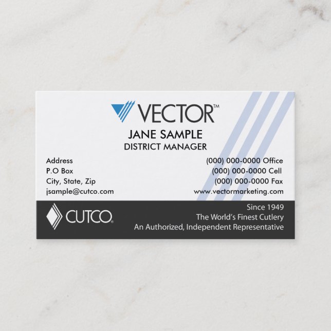 Cartes de visite de représentant et de directeur (Devant)