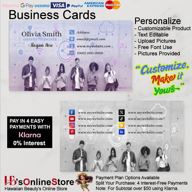 Cartes de visite de réseaux sociaux de 100 (Social Networking Business Cards 1 of 100.)