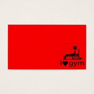 CARTES DE VISITE DE RETOUR EN ROUGE NOIR J'ADORE LA SALLE DE FITNES